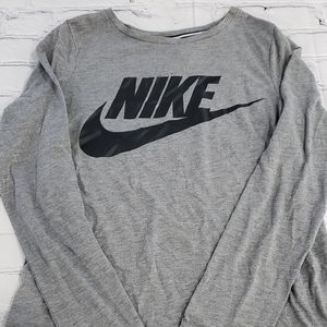 Gray nike long sleeve top XS